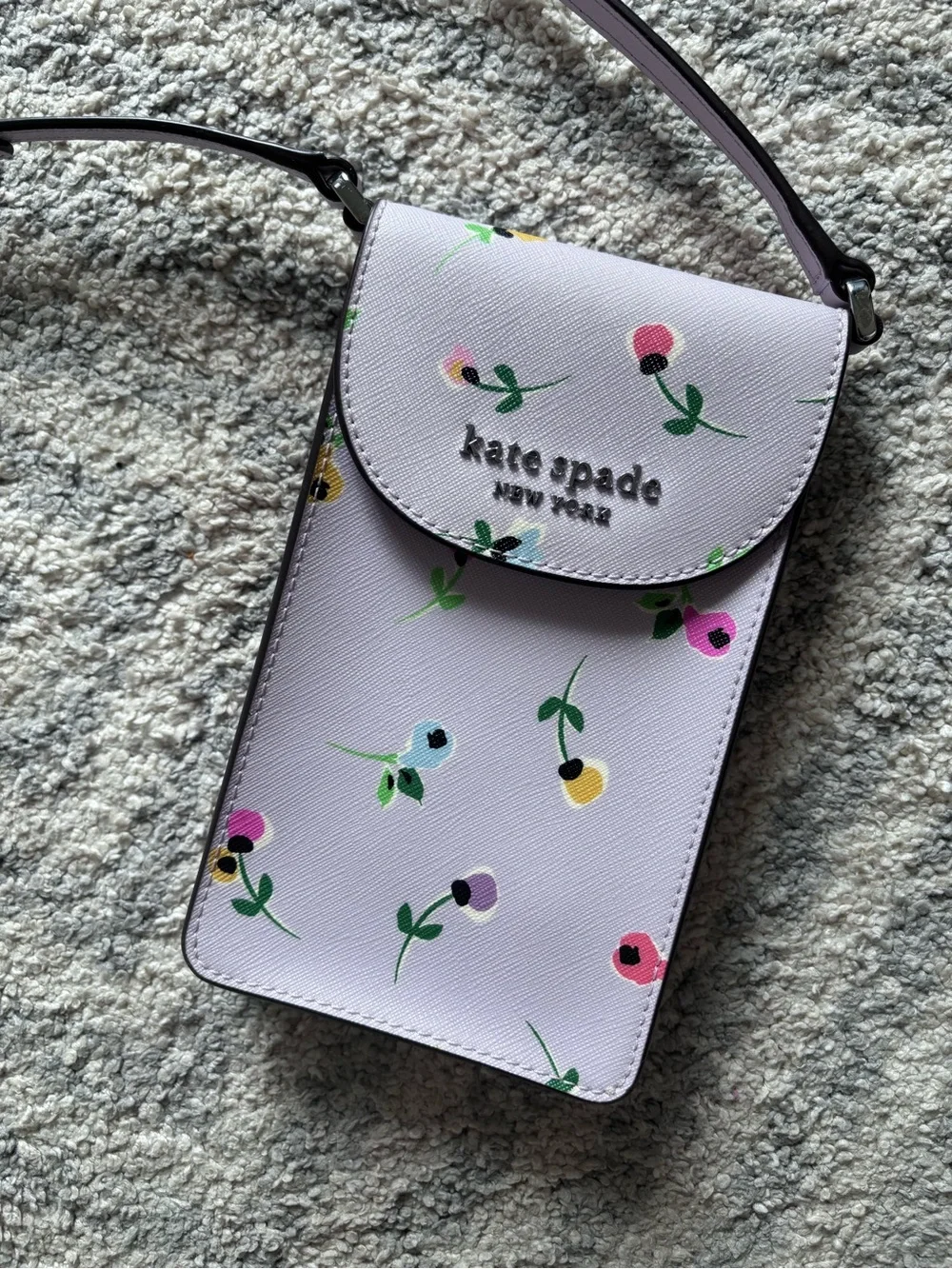 kate spade lavender floral crossbody phone bag